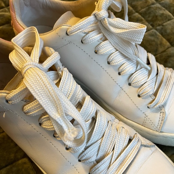 COACH Signature Leather White/Pink Sneakers - Picture 5 of 9